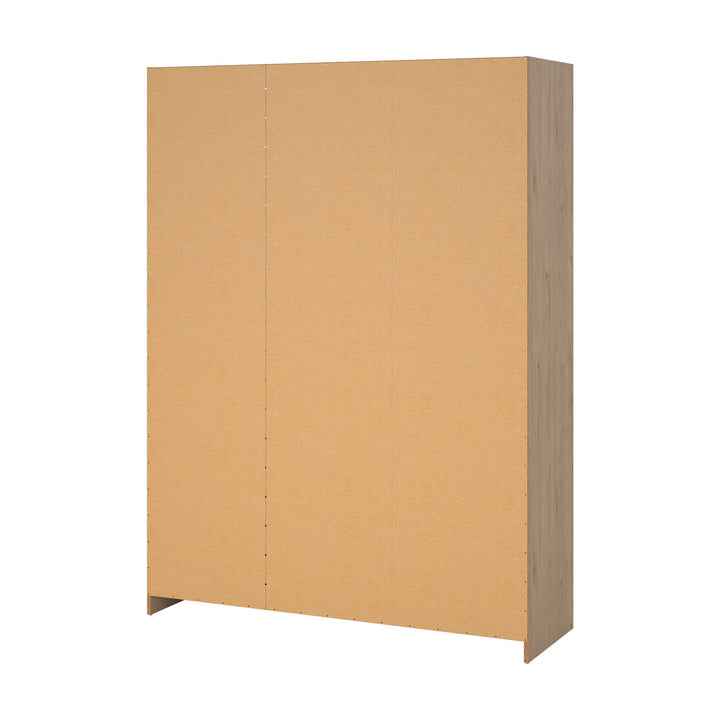 Sprint garderobeskap i jackson hickory sett bakfra med bakplate