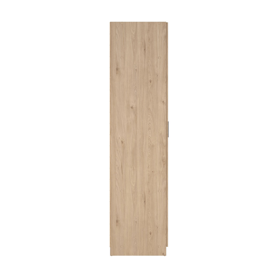 Sprint garderobeskap i jackson hickory eik, sidepanel sett rett fra siden