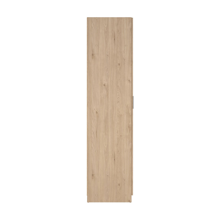 Sprint garderobeskap i jackson hickory eik, sidepanel sett rett fra siden