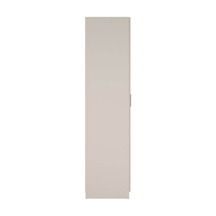 Sprint garderobeskap i cashmere lys beige, sidepanel sett rett fra siden