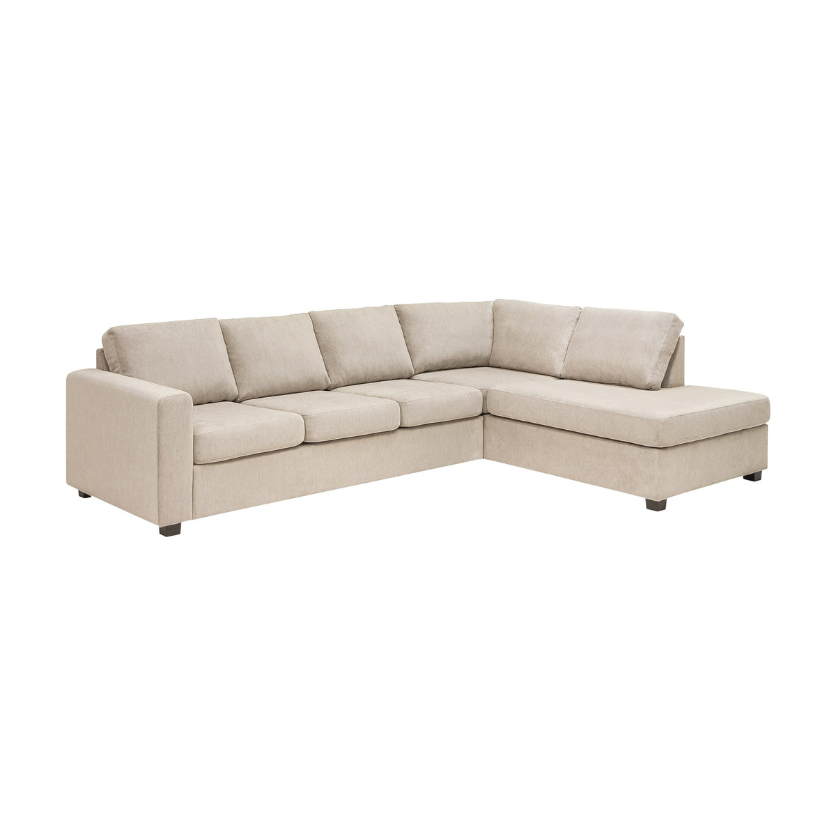 Oslo hjørnesofa i beige stoff med sjeselong