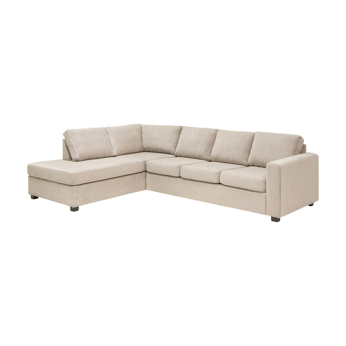 Oslo hjørnesofa i beige stoff med sjeselong