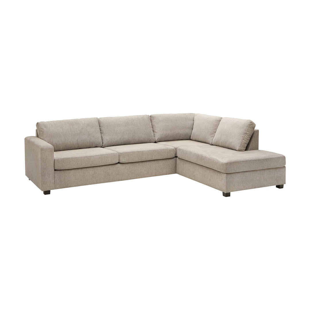 Oslo hjørnesofa i beige stoff med sjeselong