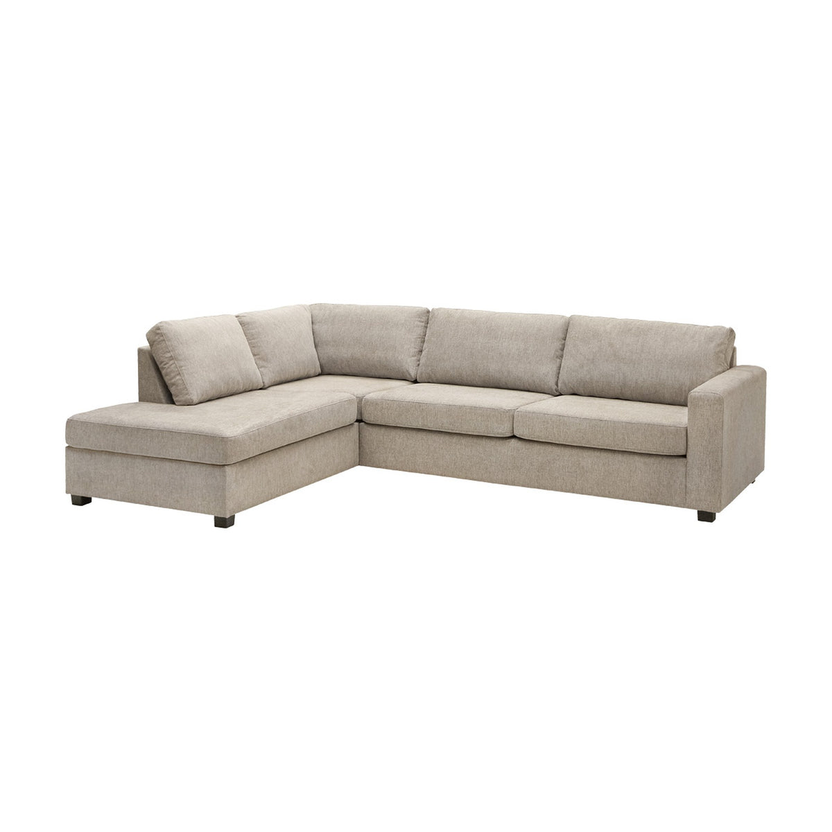 Oslo hjørnesofa i beige stoff med sjeselong