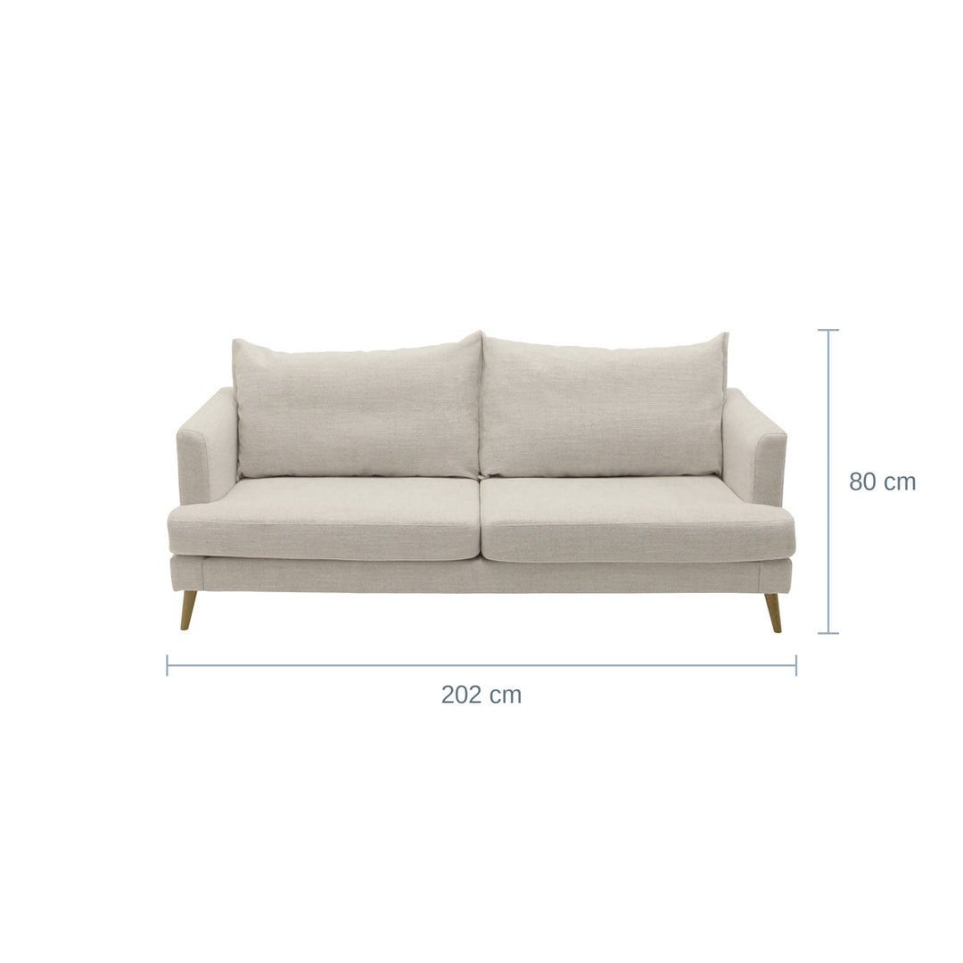 Justin Sofa, 3-seter, Beige, White Oak — UE15405021105135149