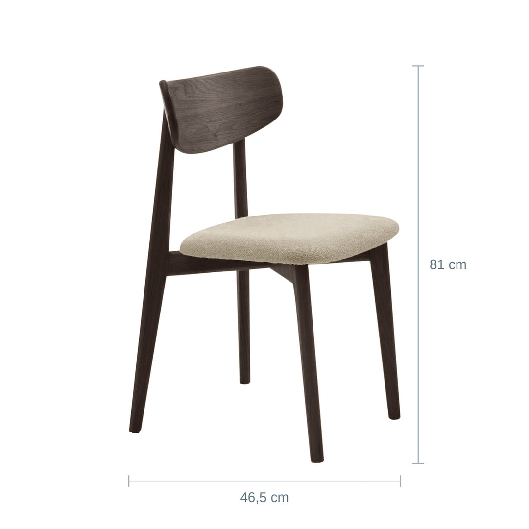 Elim Spisestol, Espresso, Beige — UQ18201162100
