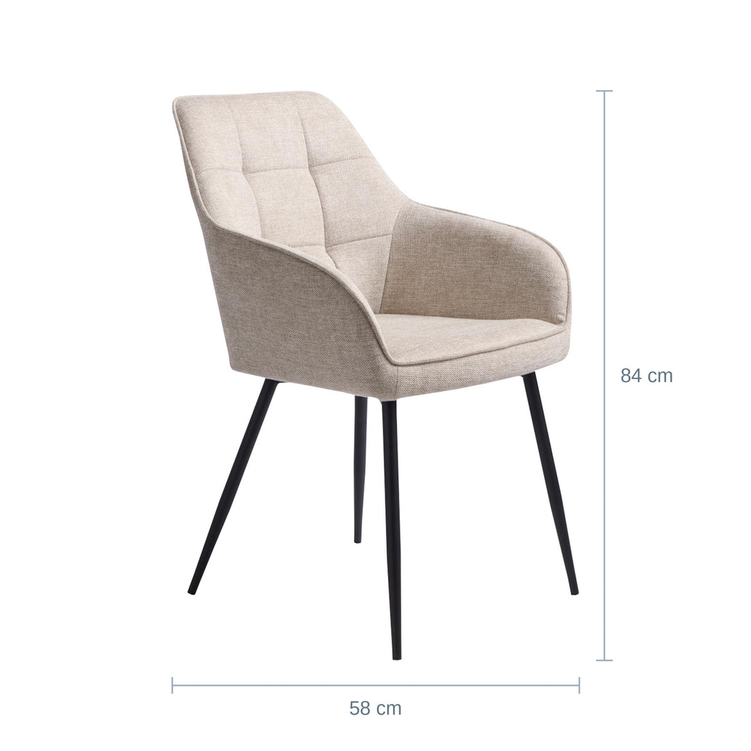 Nolan Square Spisestol, Sand — UQ18201544115