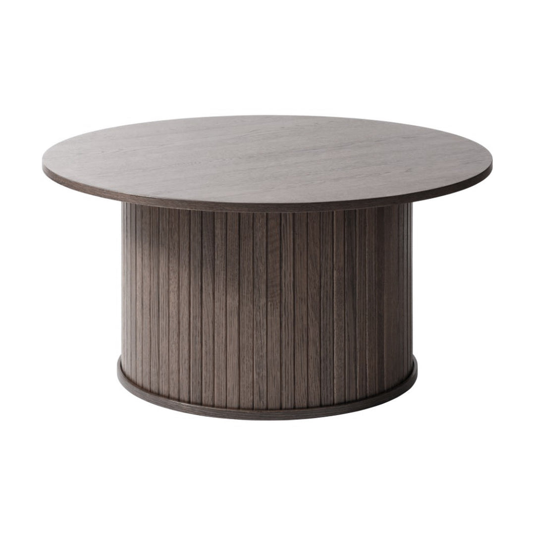 Fiola sofabord i espresso eik med riflet søylefot