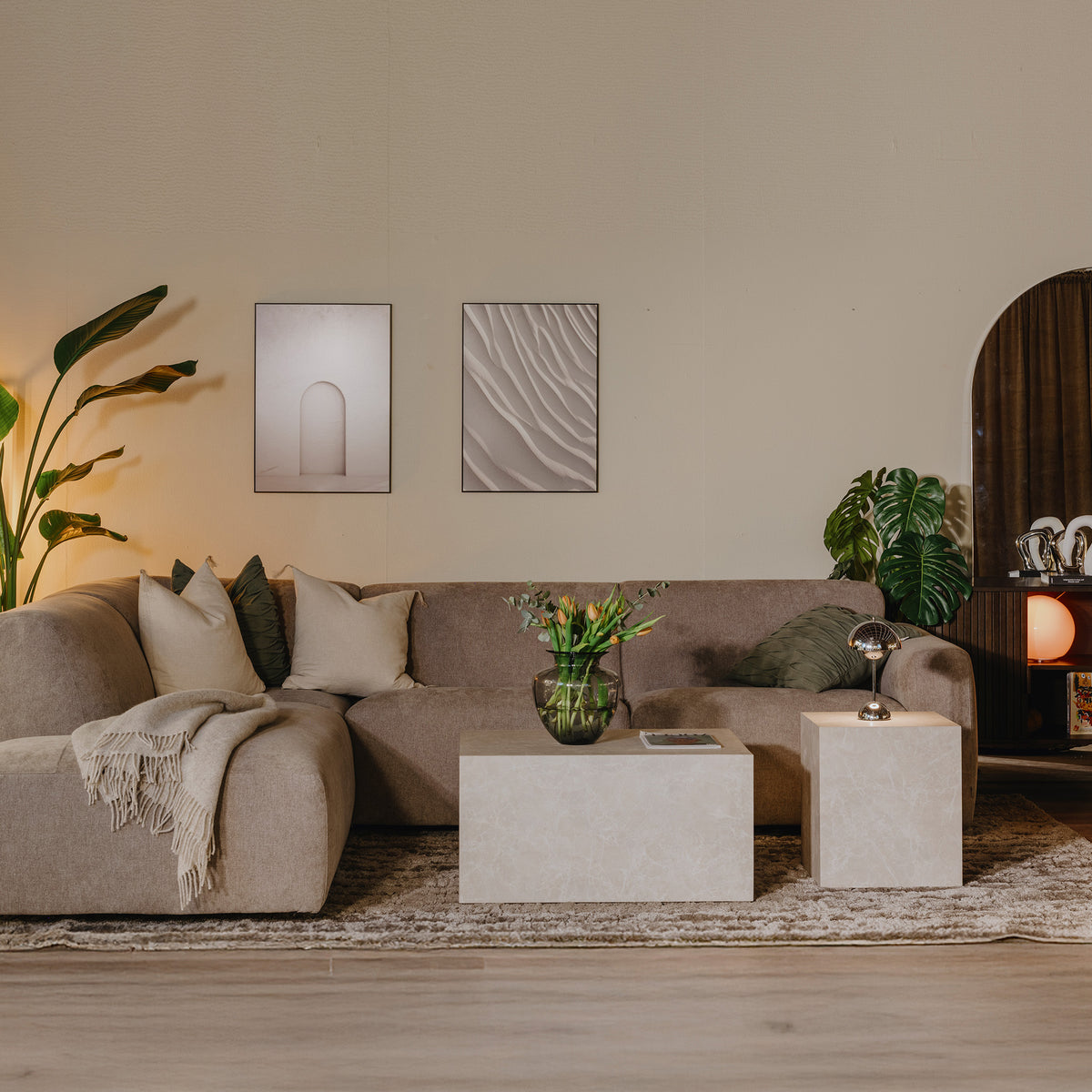 Bellus Olos Hjørnesofa med åpen ende, Naomi, 801, Venstrevendt — US154014118053513