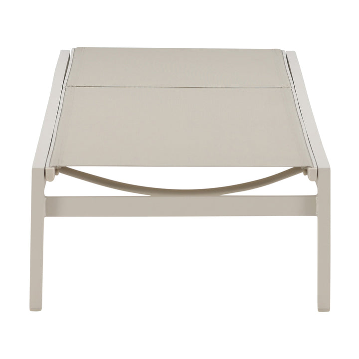 Venture Design Copacabana solseng i sand aluminium, sett ovenfra mot duken