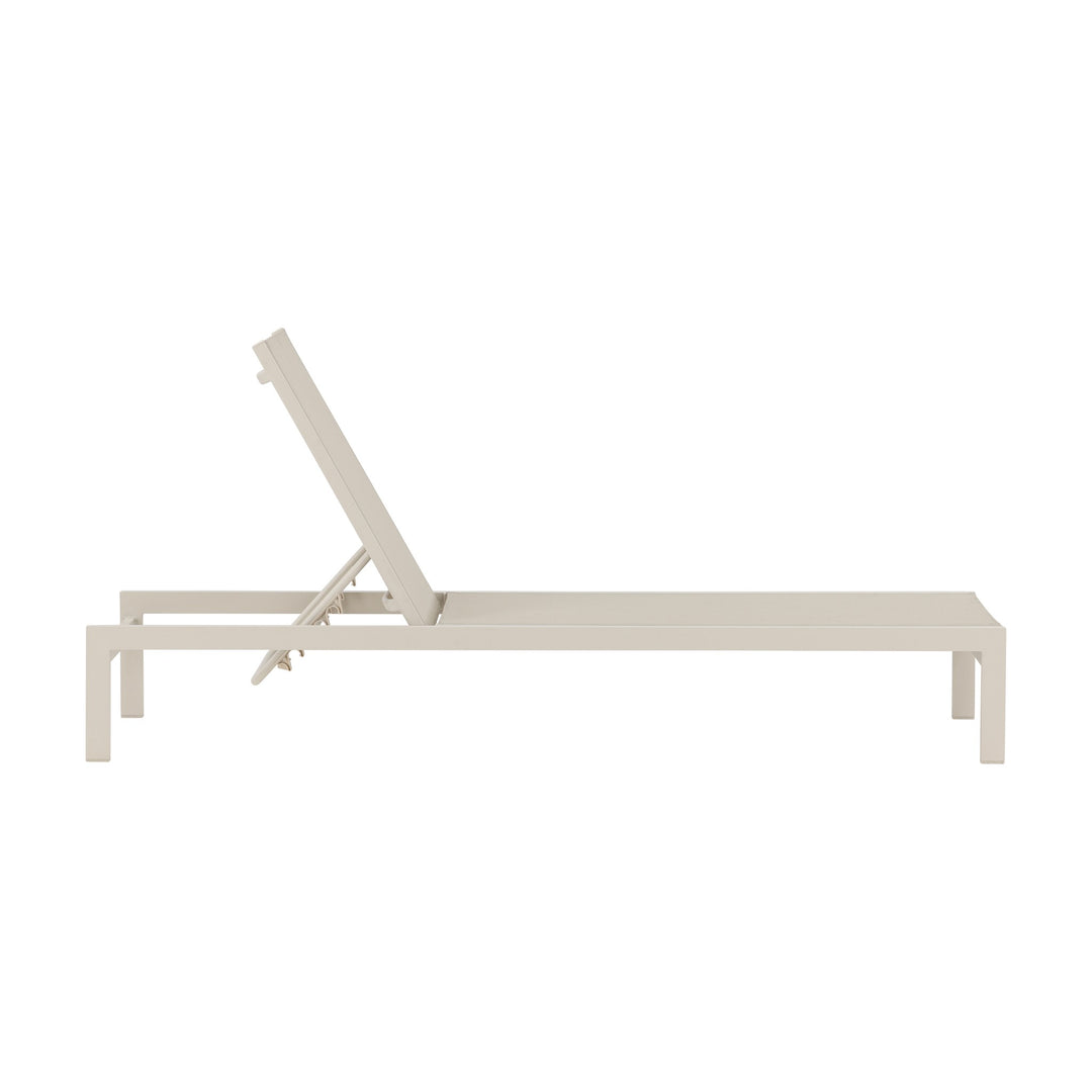 Venture Design Copacabana solseng i sandfarget aluminium med beige textilene, sett fra siden