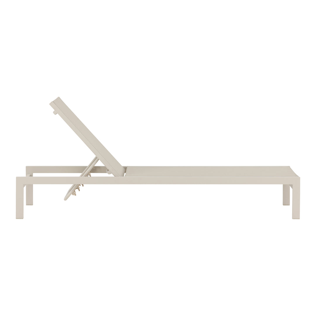 Venture Design Copacabana solseng i beige med justerbar rygg og understell i aluminium