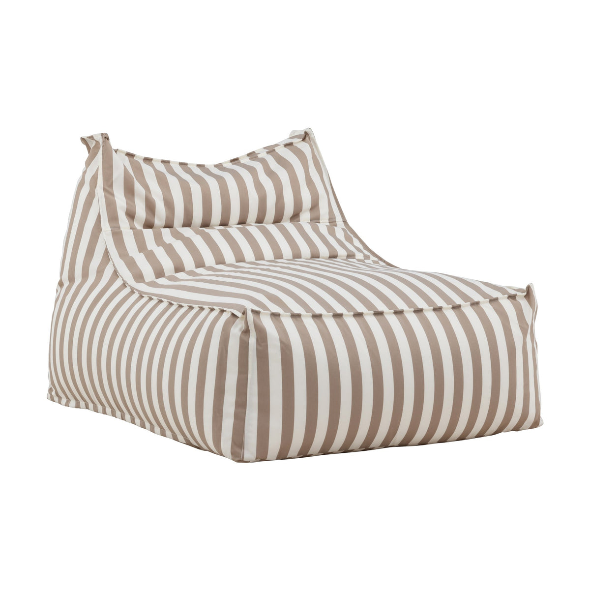 Venture Design Redang loungestol i beige- og hvitstripet utestoff