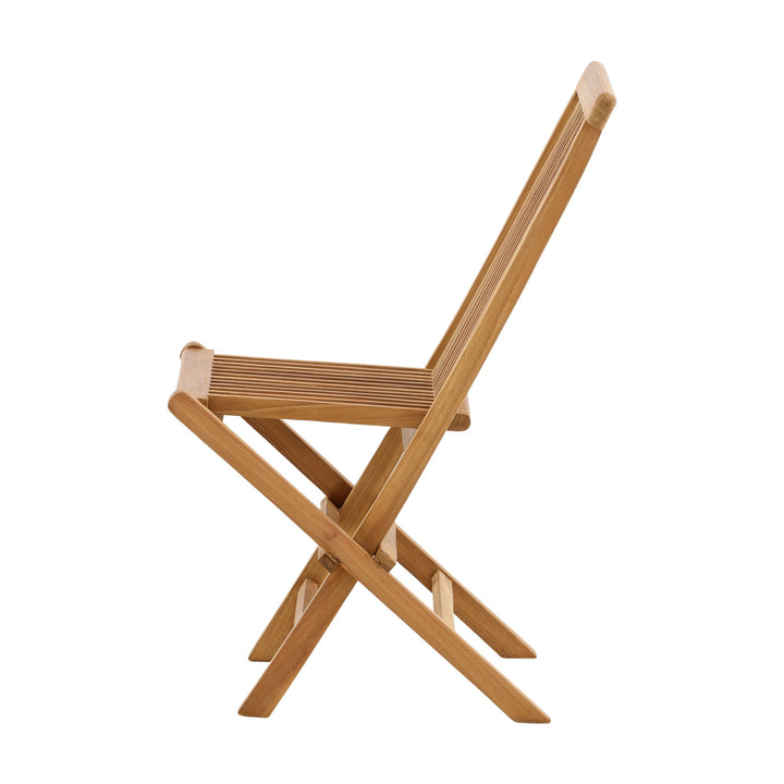 Venture Design Kenya klappstol i naturlig teak, sett fra siden