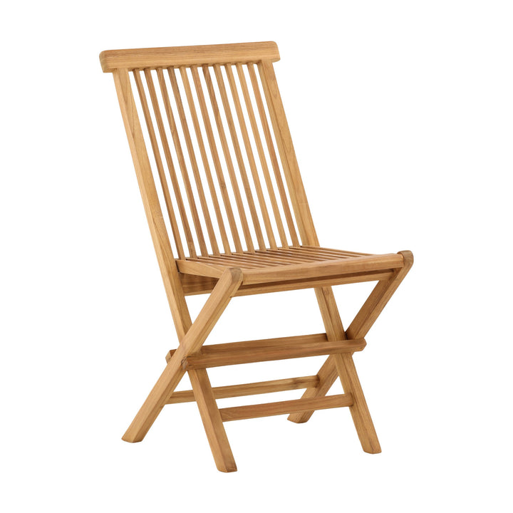 Venture Design Kenya klappstol i natur teak, sammenleggbar med lamellsete