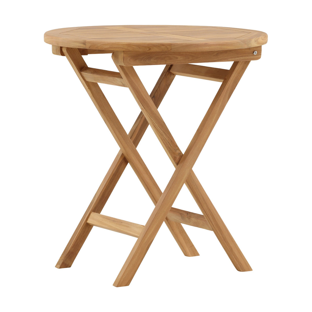 Venture Design Kenya cafébord i natur teak, rundt klappbord
