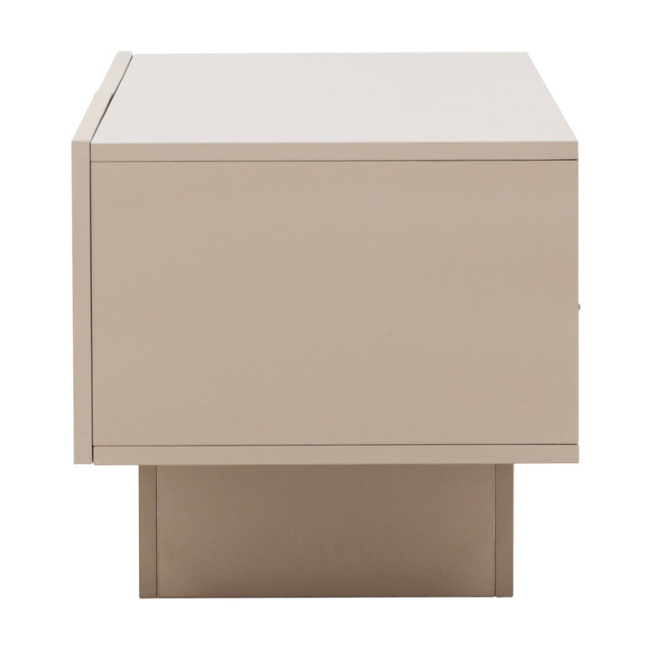 Cuenca tv-benk i beige, endevisning med sokkel.