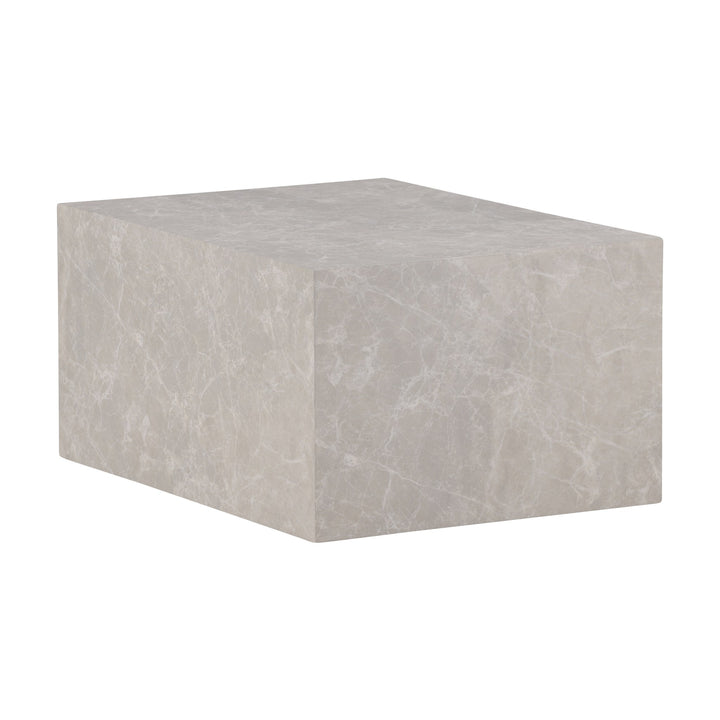 York sofabord i beige, kubeformet