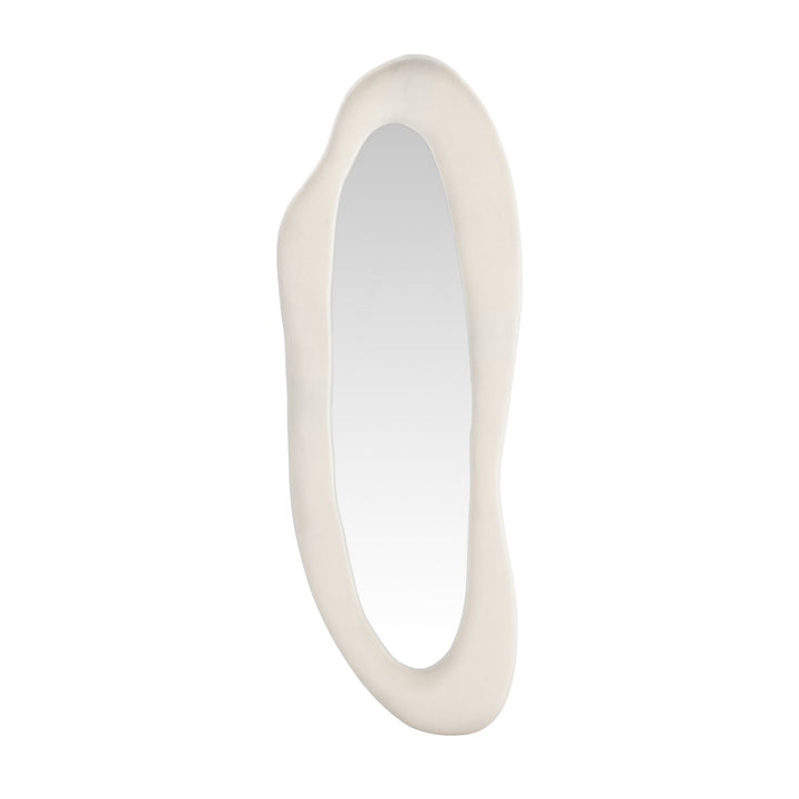 Louisville speil med organisk polstret ramme i beige velur