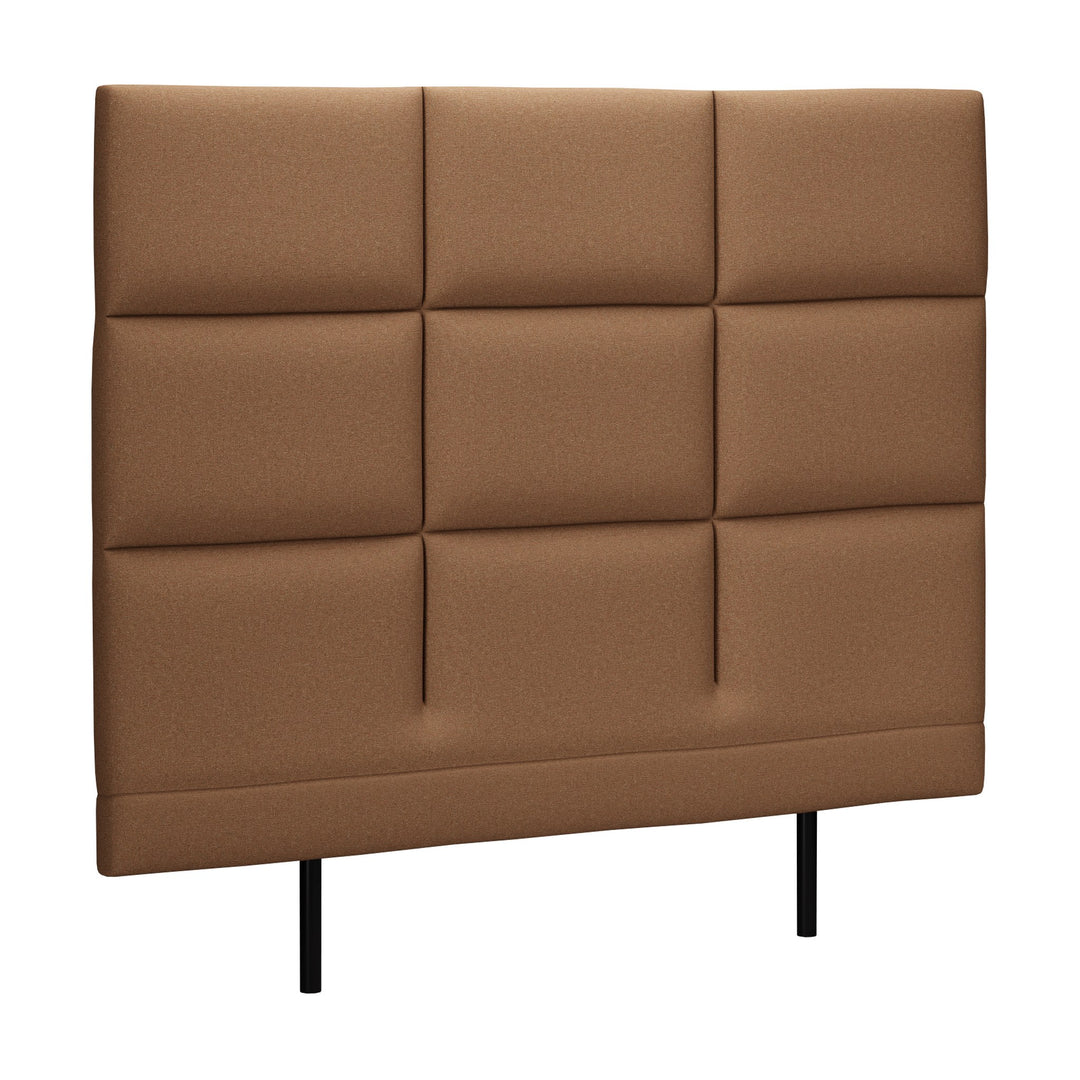 Wonderland Wall sengegavl i rustbrunt stoff med panelfelt