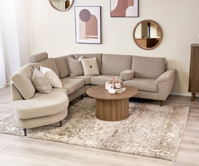 London Bridge Modulsofa, Light Brown
