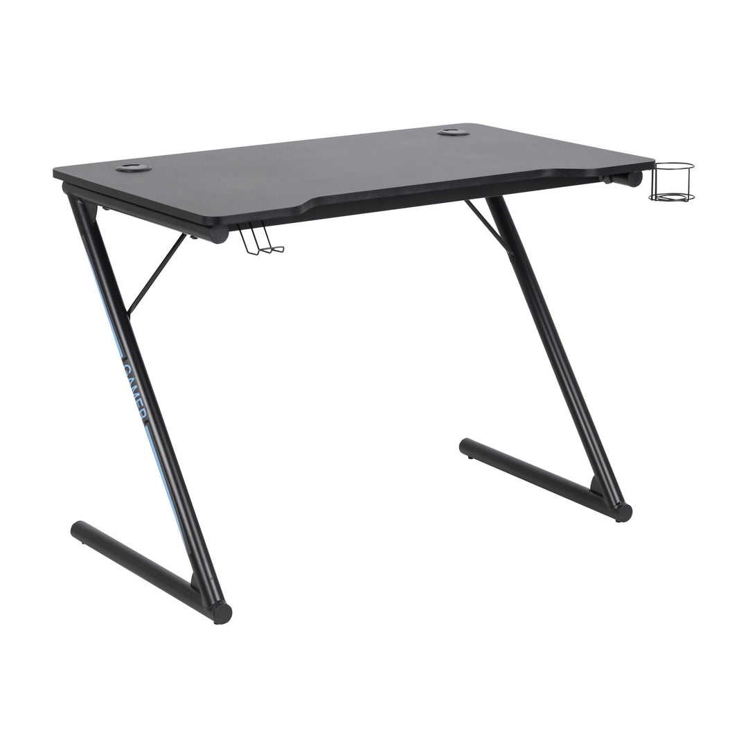 Trooper gamerbord i sort med Z-ben, koppholder og kabelhull