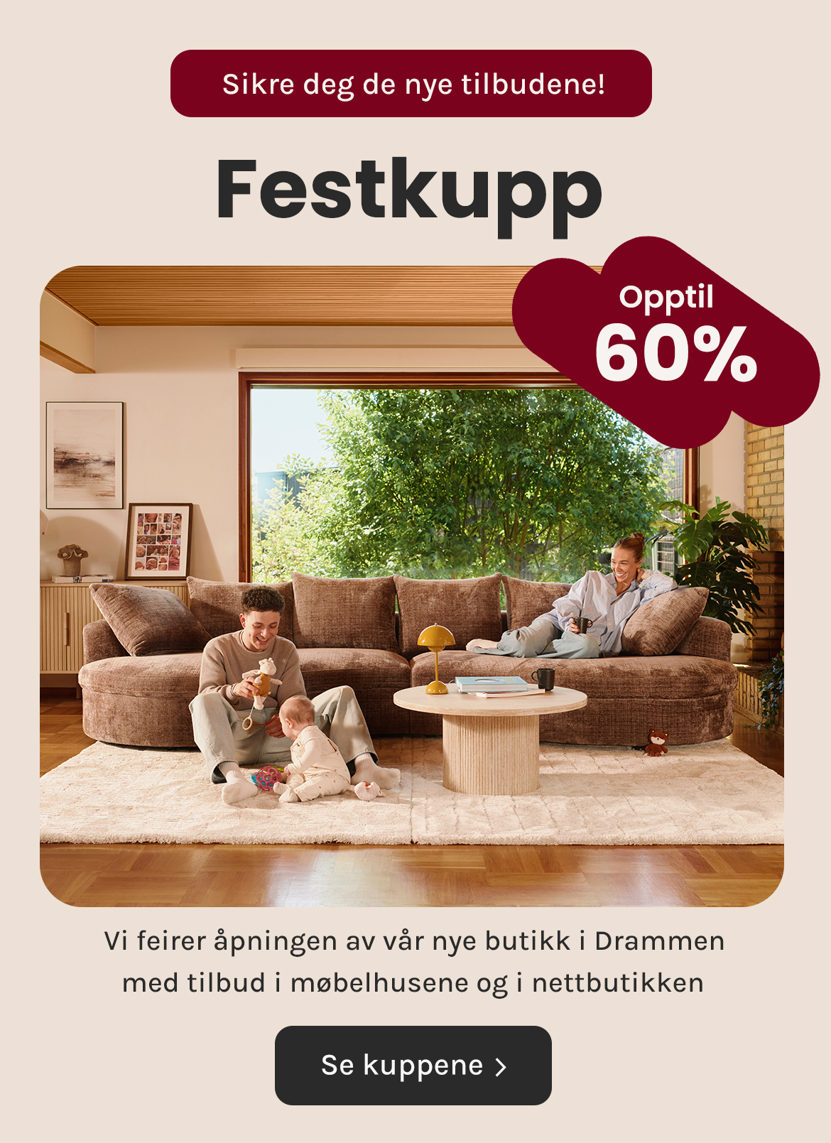 Nye festkupp - Opptil 60% rabatt