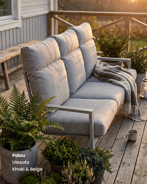 Palau hagesofa til uteområdet