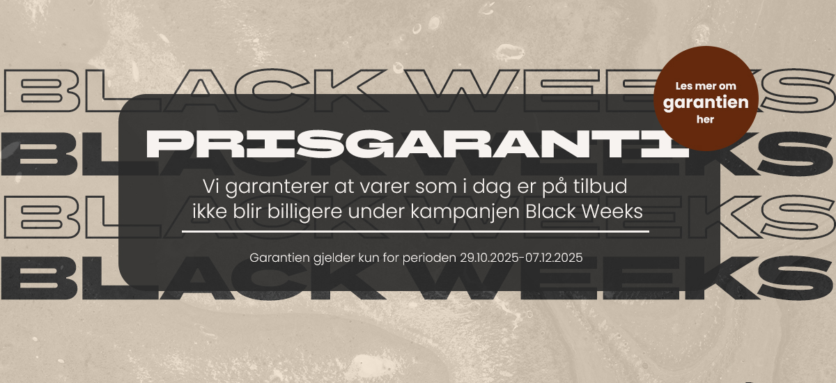 Vi tilbyr ærlige priser under Black Weeks