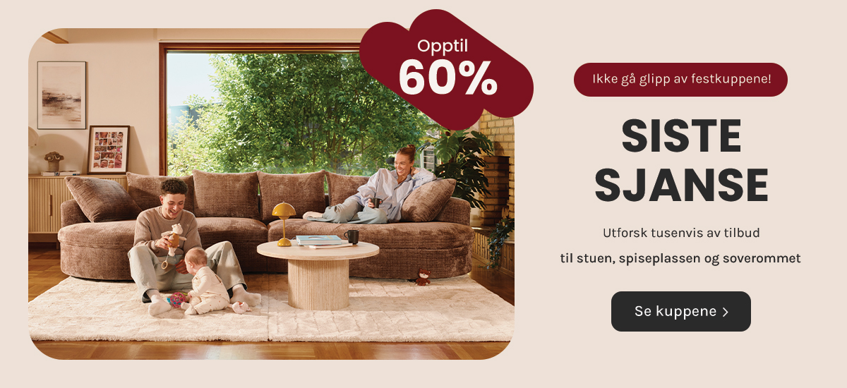 Siste sjanse- Årets største utvalg av tilbud hos A-Møbler