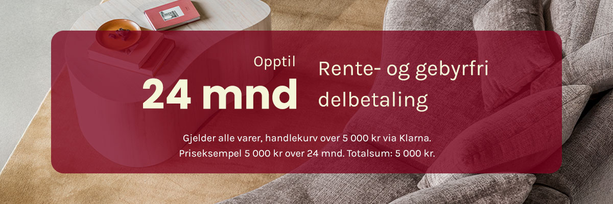Velge rente og gebyrfri delbetaling med Klarna
