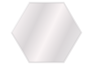 Scandi Speil Hexagon Hvit