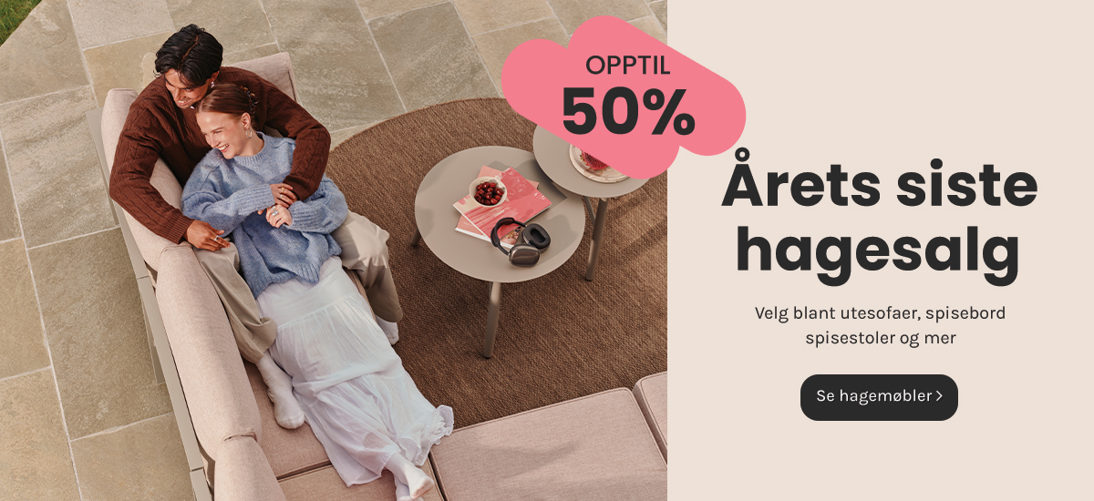 Hagesalg med opptil 50% rabatt