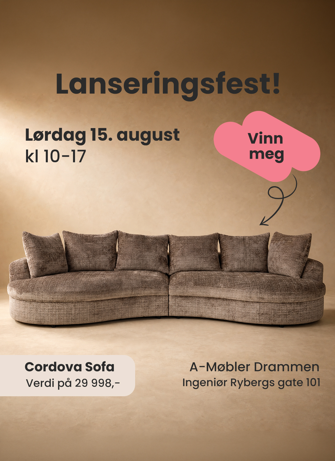 Vinn en Cordova sofa