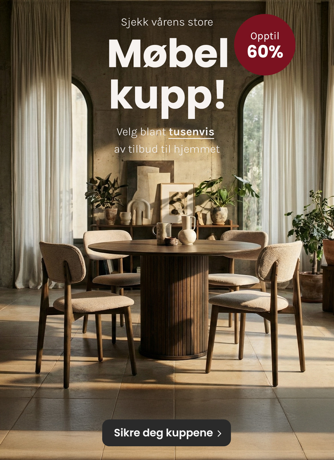 Sjekk de nye møbelkuppene med rabatter til hjemmet