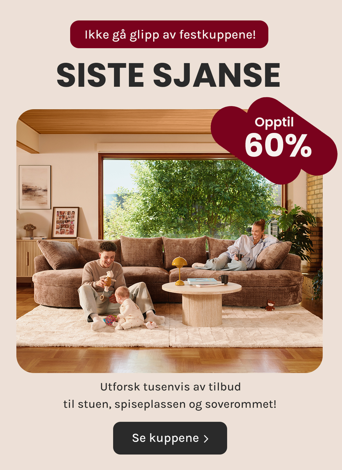 Siste sjanse - Opptil 60% rabatt