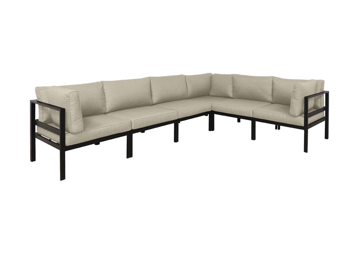 Brafab Leone Modulsofa | For Skandinavisk Vær | Sort - Beige puter ...